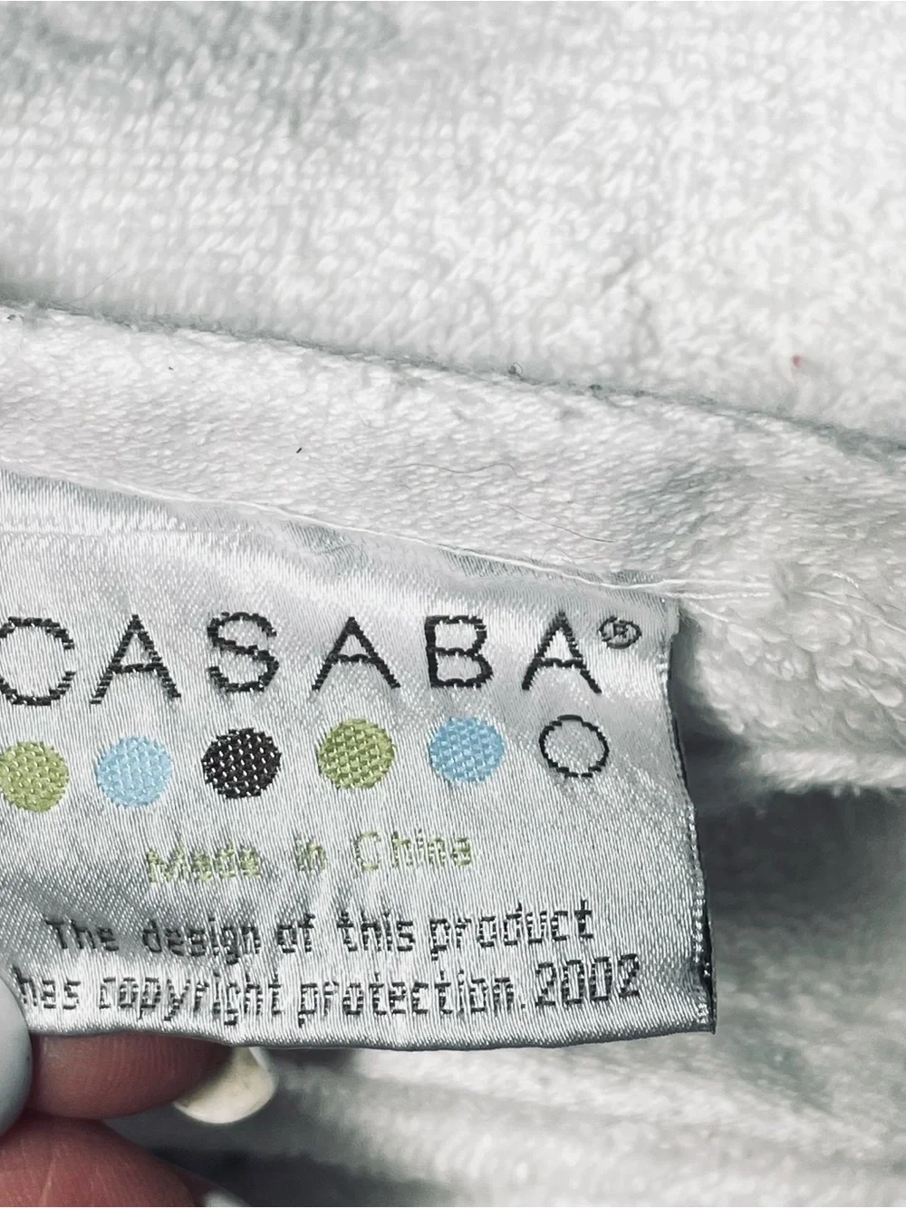 Casaba white quality bath towel dots 100% cotton